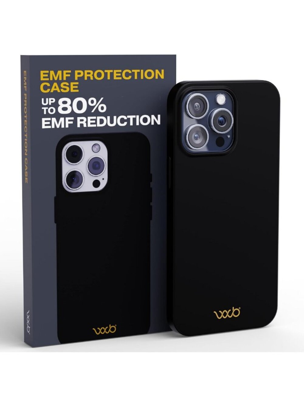 EMF Protection Case for iPhone 15 Pro Max - Stylish Black, Durable & Lightweight